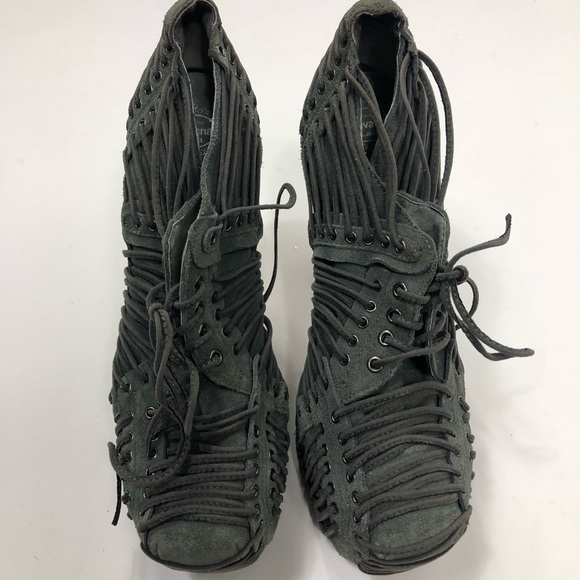 Jeffrey Campbell Grey Suede Lita Heel Size 9 - Picture 2 of 6